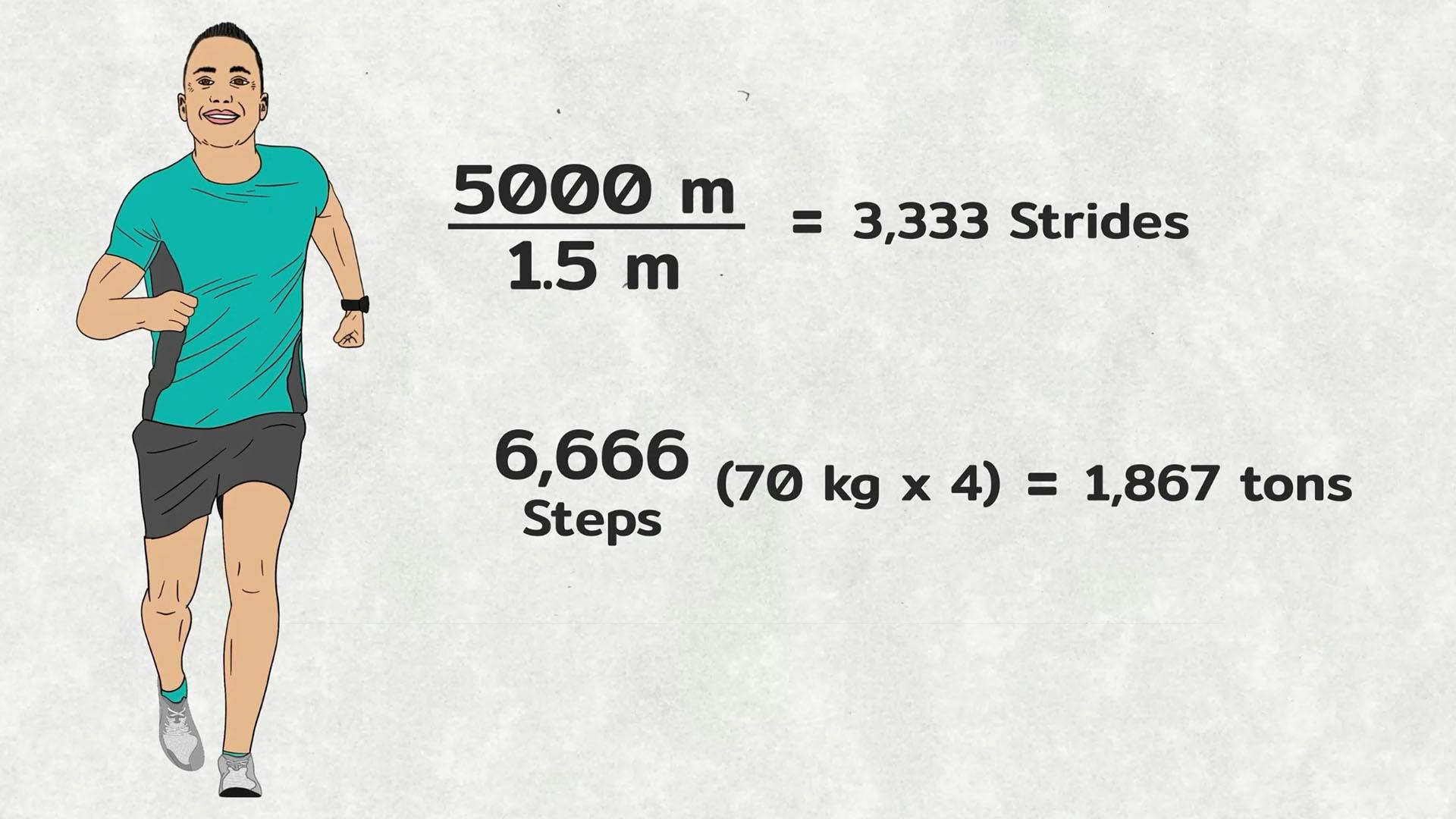 Calculation of the Accumulative Impact Force From a 5km Run